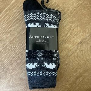Aston Grey mens socks 2pk